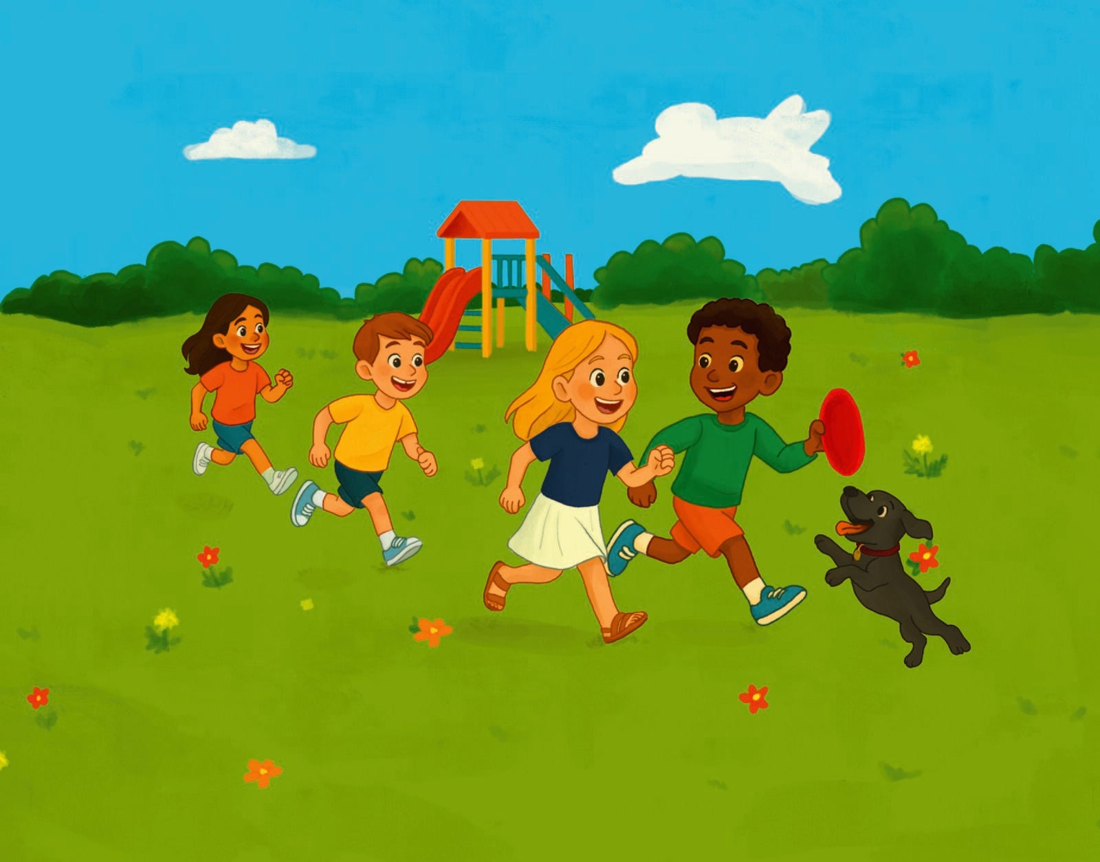A sunny afternoon at the park, just before everything changes.